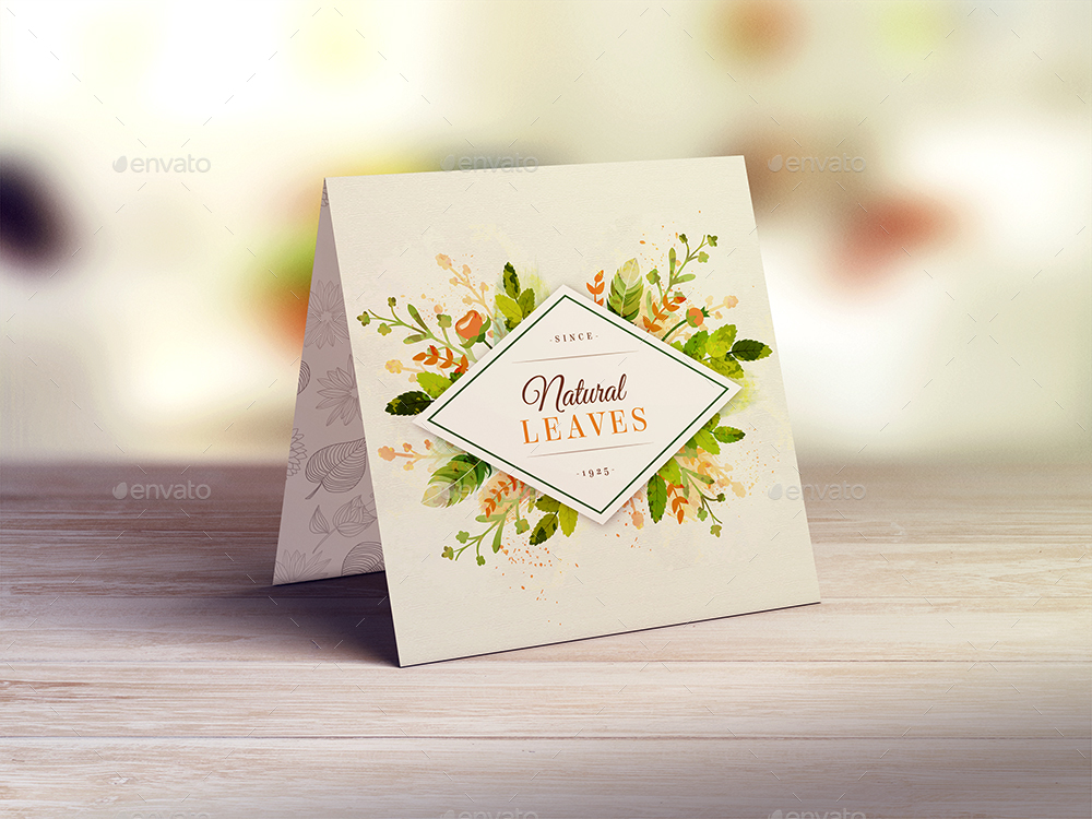Square Invitation & Greeting Card Mockup by goner13 GraphicRiver